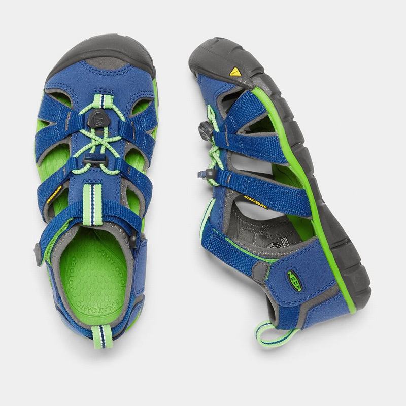 Sandalias Keen Seacamp II Cnx Para Niños Azules/Verdes - Sandalias Keen Mexico (486712-ZXH)